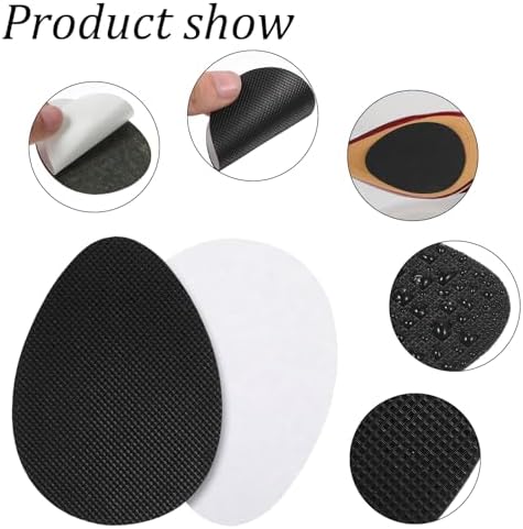 12 Pcs Shoe Sole Protector for Heels, Non-Slip Shoe Pads for Bottom of Shoes, Rubber Self Adhesive Heel Pads Anti-Slip Shoe Grips Shoes Gummies for Heels