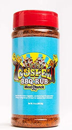 Meat Church BBQ Rub Combo: Honey Hog (14 oz) and Holy Gospel (14 oz) BBQ Rub and Seasoning for Meat and Vegetables, Gluten Free, One Bottle of Each