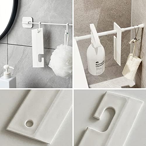 2PCS,White Silicone Squeegee with Hanging Hole, Water Blade for Cleaning Kitchen Countertops Sink, Bathroom Shower Mirrors Glass, Car Windows Wiper Scraper, Flexible Waterblade Cleaner Tool