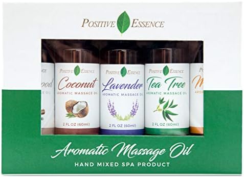 Massage Oil for Massage Therapy – Relaxing Massage Oil Set, Pure Essential Oils for Skin Care, Jojoba, Sweet Almond, Vitamin E – Body Oil Massage