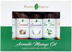 Massage Oil for Massage Therapy – Relaxing Massage Oil Set, Pure Essential Oils for Skin Care, Jojoba, Sweet Almond, Vitamin E – Body Oil Massage