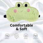 PERFECTSIGHT Sleep Eye Masks, Cute Sleep Eye Cover Lightweight Adjustable Eyeshade Mask Cover for Women Men Sleep Travel Nap, Crocodile Frog