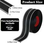 [Glow in The Dark] Stair Edge Trim Protector, Rubber Anti-Slip Stair Nosing, Waterproof & Self-Adhesive Stair Edge Protector for Indoor & Outdoor Safety (Black, 3.3FT)