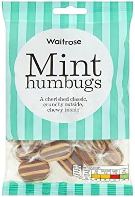 Mint Humbugs Waitrose 225g - Pack of 6