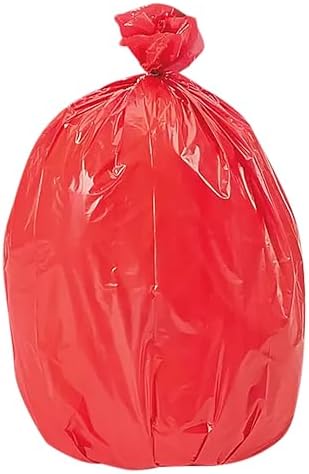 USA-Made Colorful Trash Bags in Variety of Sizes and Colors (10, RED 14 GALLONS)