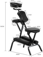Foldable Tattoo Chair, Professional Lightweight Portable Massage Chair, Load Capacity 250lbs, for Tattoo Parlor, Massage Parlor,Pink