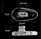 4 5 8 10 Pairs Soft Eyeglasses Nose Pads Push in No Screw Silicone Comfort Air Chamber Cushion Anti Slip Flexible Nose Pieces for Sunglasses Replacement Part Multi Selection... (8 Pairs Clear)
