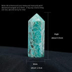 Apengshi Amazonite Natural Healing Crystal Tower 1.57-1.96in(4-5cm) Faceted Single Point Chakra Crystal Stone Meditation Home Decor Collection Gift
