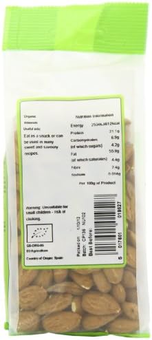 Suma Organic Almonds 250 g (Pack of 6)