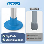 Toilet Safety Rails with Big Non-Slip Foot Pads, Adjustable Width & Height Toilet Safety Frame, 350 LBS, Toilet Handles for Elderly and Disabled