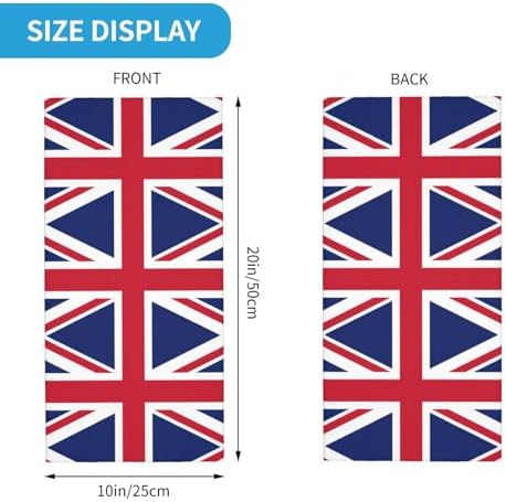 British Flag Pattern Bandana Balaclava Half Face Mask Shield Head Hair Scarf Neck Gaiter Hat