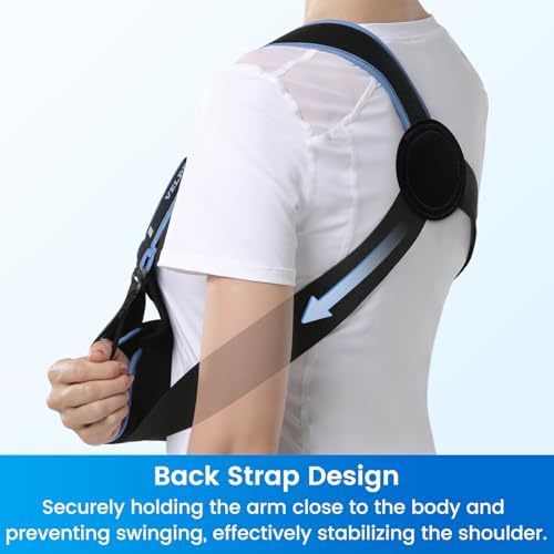VELPEAU Arm Sling Shoulder Immobilizer for Women and Men, fit Left or Right Arm - Rotator Cuff Support Brace - Medical Sling for Shoulder, Clavicle, Elbow Injury (Comfort type, 2X-Large: Bust 47″-53″)
