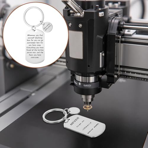 30 Pcs Engravable Metal Keychain Blanks for Laser Engraving, Stainless Steel Keychain Stamping Jewelry Blanks Metal Keyrings for DIY Crafts and Gifts