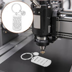 30 Pcs Engravable Metal Keychain Blanks for Laser Engraving, Stainless Steel Keychain Stamping Jewelry Blanks Metal Keyrings for DIY Crafts and Gifts