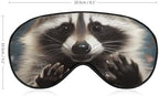 Cute Funny Raccoon Sleep Mask Sleeping Mask Elastic Blackout Sleeping Eye Mask for Full Night's Sleep Travel and Nap