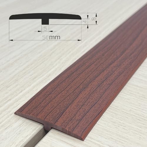 3.3-32.8FT T Molding Trim & Floor Transition Strips, Laminate Flooring 2" Flat Divider Strip for Door Threshold and Joining Flooring Gaps of Laminate Planks Tile(Yellow Oak,2"x3.3FT)