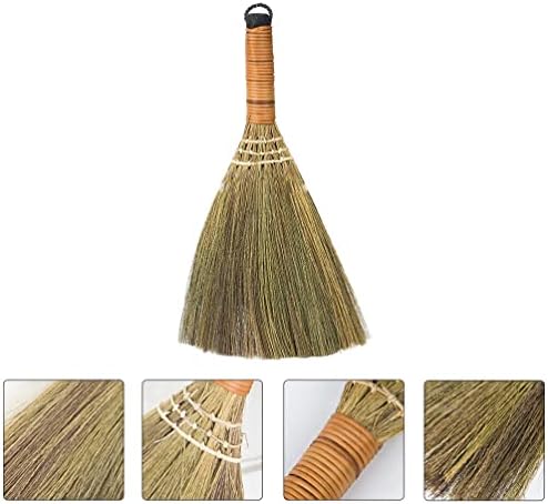 BESTOYARD 2pcs Small Whisk Broom Natural Grass Broom Handheld Sweeping Broom Vietnamese Straw Soft Broom Dirt Debris Brush Head for Sofa Car Corner Asian Broom