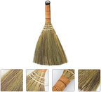 BESTOYARD 2pcs Small Whisk Broom Natural Grass Broom Handheld Sweeping Broom Vietnamese Straw Soft Broom Dirt Debris Brush Head for Sofa Car Corner Asian Broom