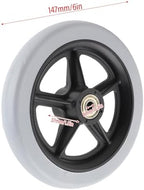 Garosa Wheelchair Front Wheels, 6 Inch Front Caster Disabled Anti-Slip Rubber Wheels Wheel Replacement for Wheelchairs, Rollators, Walkers for Handicapped People with Limited Mobility (6 Inch)