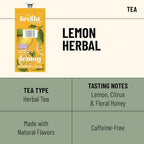 Flavia Bright Tea Co. Lemon Herbal Tea Freshpacks works only with Flavia Brewers (Case of 100)