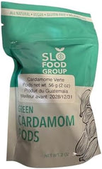 Slofoodgroup Green Cardamom Pods -Natural Cardamom Spice - 2 Oz.