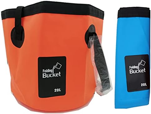 MIZORLIE Collapsible Buckets, Camping Water Storage Container 5 Gallon(20L) Portable Folding Bucket Wash Basin