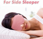 Sleep Eye Mask for Men Women, Lash Extensions 3D Sleeping Mask, Travel Blackout Night Blindfold Eye Shade Cover with Adjustable Strap (Pink-3D)
