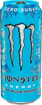Monster Energy Ultra Blue Hawaiian, Sugar Free Energy Drink, 16 Ounce | Pack of 15