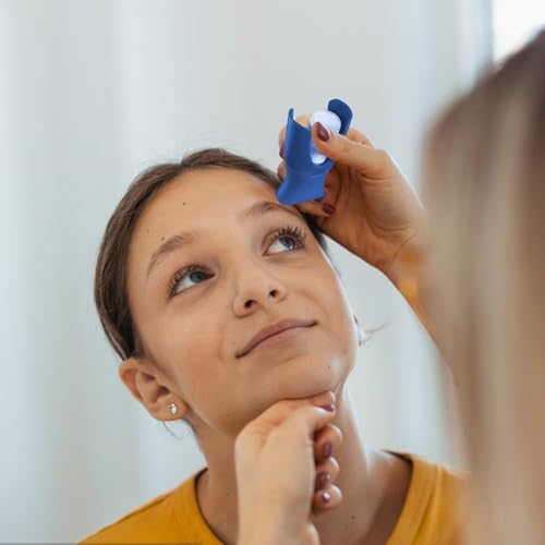 Reusable Eye Drop Applicator 8.9x5.4cm Portable Eyedrop Bottle Dispenser Eye Dropper Cup Eyedrop Bottle Guide Aid Dispenser Lightweight and Compact for Seniors Caregivers Family