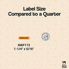 Medicare Chart Label for Patient Insurance Records, 1-1/4” x 5/16” Fluorescent Orange/Black, Doctor Stuff, Permanent Adhesive, 500 Stickers/Box