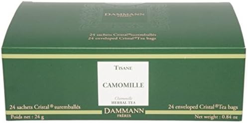 DAMMANN FRERES - HERBAL Tea CHAMOMILE - 24 wrapped crystal envelopped tea bags