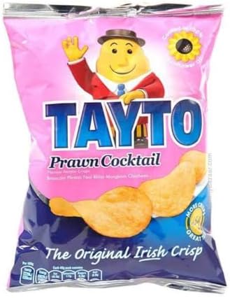 Tayto Prawn Cocktail Flavour Potato Crisps from Ireland 8 packs