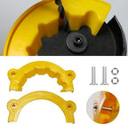 Drill Bit Sharpener Attachment Set, 2 Pack, Yellow Plastic, Multiple Angle Grinding Tool with Hardware