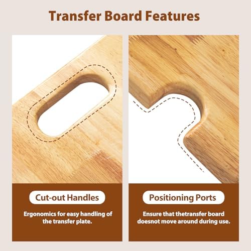 Slide Transfer Board,Slide Board with Turntable, FSA Eligible, Make Transfers Easier,Heavy-Duty Sliding Board for Patient Senior and Handicap Move Assist and Slide Transfer,Wheelchair to Bed/Car