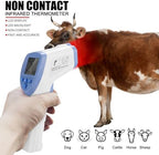Pet Thermometer, High Precision Veterinary Infrared Thermometer Blue Non-Contact Digital Thermometer for Pig Sheep Horse Dog