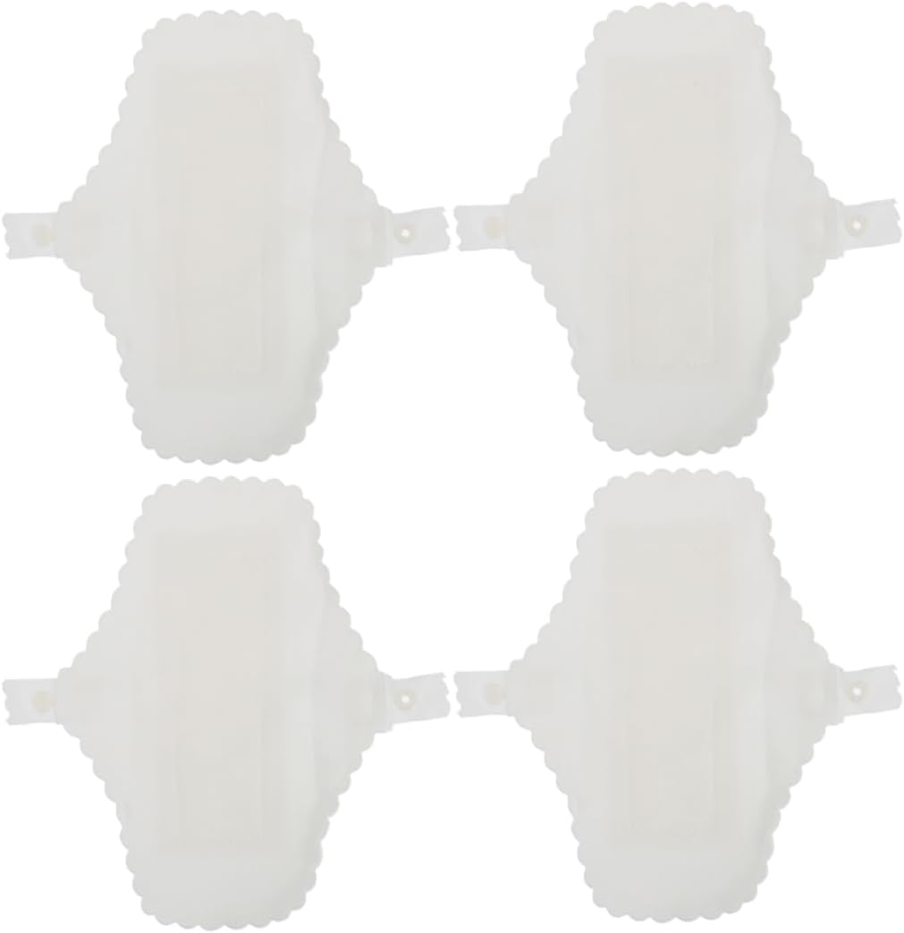 4pcs Reusable Cloth Pads for Women Breathable Sanitary Napkins with Layer Washable Menstrual Panty Liners for Pregnancy and Postpartum Care