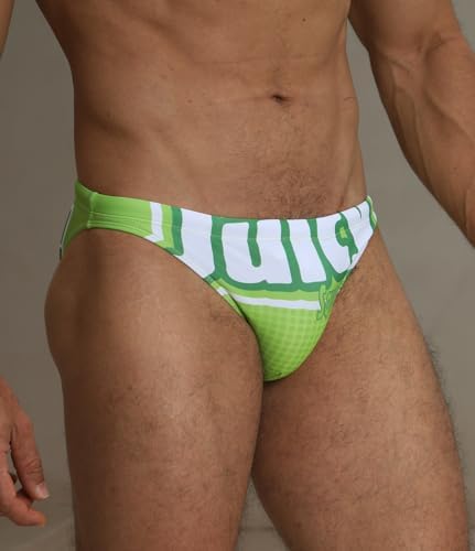 EASEJUICY Mens Bikini Swimwear Sexy Swimsuit Gradient Design Swim Briefs with Drawstring Low Waist Bathing Suit
