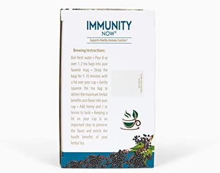Lifestyle Awareness Organic Immunity Now Tea with Fortifying Elderberry, Caffeine Free, 20 Count