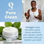 Collagen Powder for Gums, Teeth Whitening Powder with Hydroxyapatite & Collagen, Toothpaste Whitening Powder for Coffee, Tea, Food, Wine, and Tobacco Stains, Strengthens Enamel & Gums - Fresh Mint