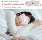 KOMBIUDA Breathable Light-Blocking Sleep Mask for Women and Men, Soft Eye Cover with Elastic Strap, Comfortable Sleeping Accessory for Travel and Nap Time