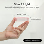 Transparent Slim Retainer Case, Stylish Small Aligner Box, Thin Night Guard Container with Vent Holes, Portable Retainer Holder Compatible with Invisalign(Clear Black)