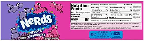 Nerds Grape & Strawberry Candy 1.65 Ounce, Pack of 36