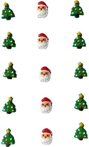 Christmas Sprinkles Icing Decoration for Cupcake Decorating, Christmas Tree Cake Decoration, Edible Santa Claus Cake Cupcake Topper for Baking Cookie Ice Cream Candy Decoration