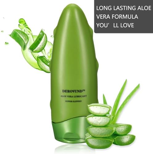 Aloe Vera Super Slippery Organic Water-Based Personal Lubricant for Sexual, Vaginal, Oral and Anal Use - Long Lasting, Paraben-Free - 4 Oz
