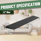 1.2" Rise Threshold Ramps for Doorways, 35.5" Wide Natural Rubber Power Wheelchair Ramp is Adjustable and Cuttable for Doorways, Curb, Sweeper, Power Scooters, 2000 Lbs Load Capacity