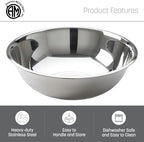 American Metalcraft 2 qt Stainless Steel Mixing Bowl,Silver