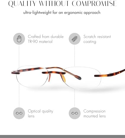 Scojo New York Gels Original Reading Glasses, Handmade Scratch Resistant Readers for Women and Men