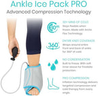 Vive Compression Ankle Ice Pack Wrap for Foot Pain Relief - Soft Cold Brace for Recovering Injuries - Support for Swelling, Sprains, & Fractures - Filled with Reusable Gel, Fits Small & Large Feet