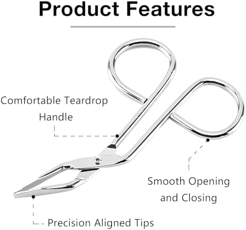 3-Piece Tweezers Set Scissor Handle Slant Tip Eyebrow Tweezers Eyebrow Plucker Tweezers for Facial Hair Removal Includes Black, Silver, & Rose Pink