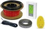 20 sqft Heated Floors Cable - Under Tile Electric Floor Heating Cable Set 120V - Bathroom Floor Heating Cable for In Floor Heating, Ceramic Tile, Stone. Kit includes 7-day Programmable AUBE Thermostat